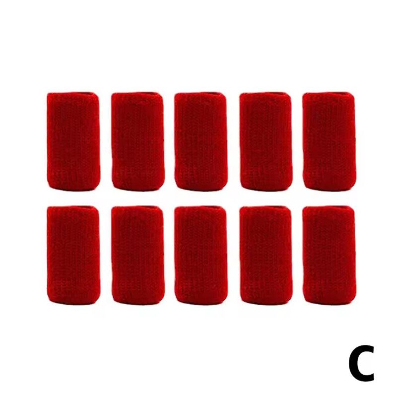 10pcs Nylon Finger Sleeve Support Thumb Brace Protector Gear Breathable Elastic Finger Tape For Basketball Tennis Sports Gym