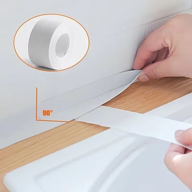 PVC Sealing Strip Tape Bathroom Bath Toilet Caulk Tape Self Adhesive Waterproof Mildew Proof Tapes For Kitchen Sink Wall Corner