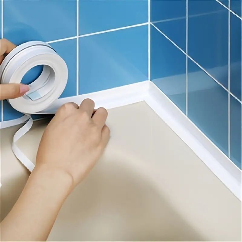 PVC Sealing Strip Tape Bathroom Bath Toilet Caulk Tape Self Adhesive Waterproof Mildew Proof Tapes For Kitchen Sink Wall Corner