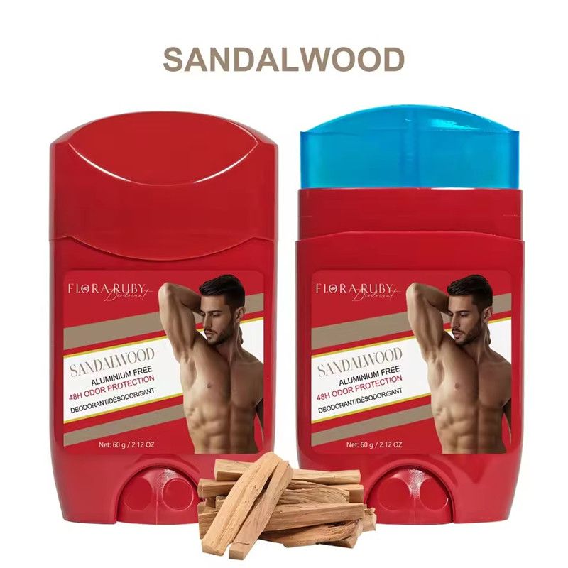 1PC Men Sandalwood Deodorant Stick Sweating Keep Drying Lasting Fragrance Remove Armpit Odor Underarm Refresh Sticks Refresh