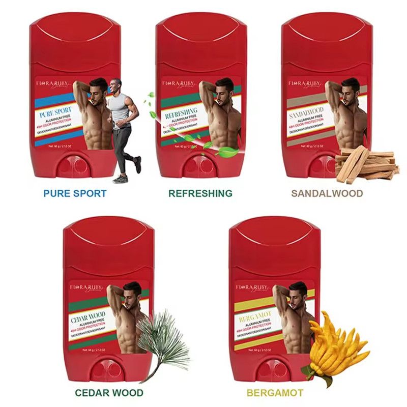 1PC Men Sandalwood Deodorant Stick Sweating Keep Drying Lasting Fragrance Remove Armpit Odor Underarm Refresh Sticks Refresh