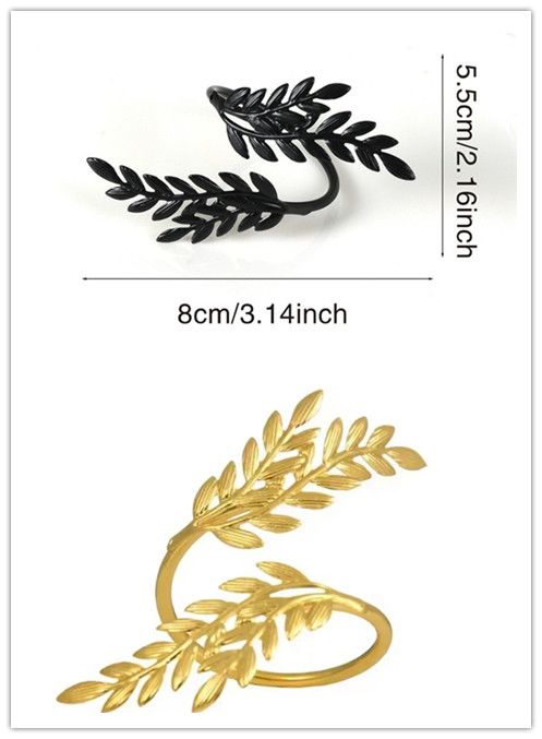 1PC Gold Silver Leaf Napkin Holders Fall Thanksgiving Wedding Party Table Decor Home Kitchen Napkin Buckle Accessories