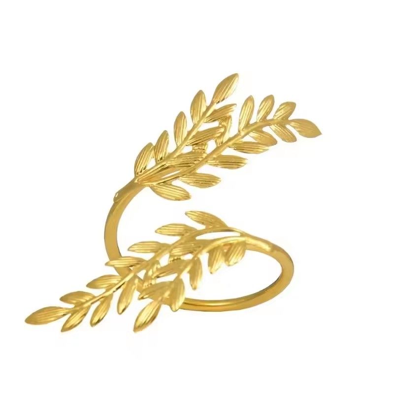 1PC Gold Silver Leaf Napkin Holders Fall Thanksgiving Wedding Party Table Decor Home Kitchen Napkin Buckle Accessories