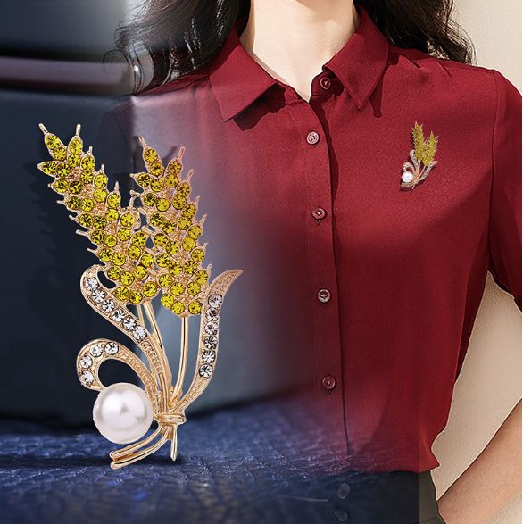 1PC High-end Luxury Brooches, Pearls, Diamond-encrusted Crystals, Light Luxury Brooches, Coat and Suit Gift Pins
