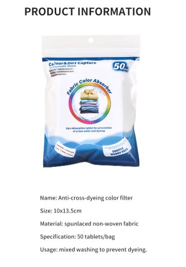 50PCS Color Absorbing Film Household Machine Wash nonwovens Anti Cross Dyeing Paper Clothes Mixed Washing No Cross Color Tools