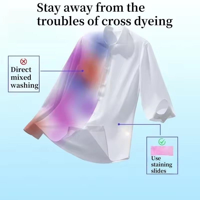 50PCS Color Absorbing Film Household Machine Wash nonwovens Anti Cross Dyeing Paper Clothes Mixed Washing No Cross Color Tools