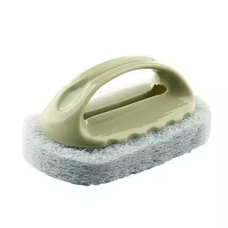 1PC Cleaning Brush with Handle Kitchen Sponge Wipe Thickening Bathroom Tile Cleaning Sponge Household Stain Removal Clean Tools
