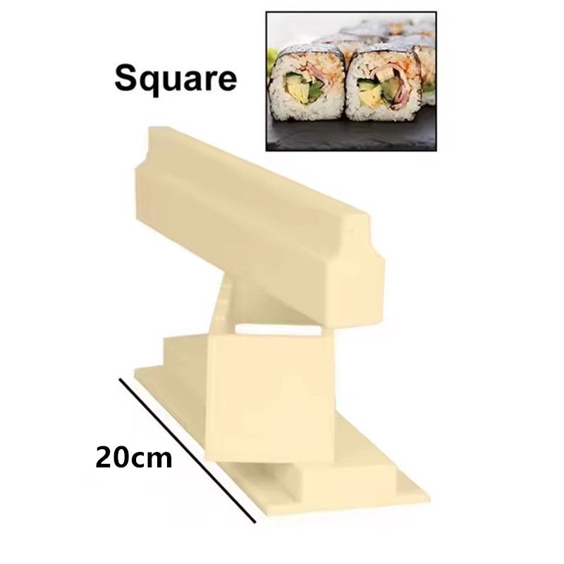 3PCS Sushi Maker Equipment Kit Plastic Kimbap Sushi Rolls Mold Round Square Heart-shaped Sushi Making Tools Cake Roll Mold