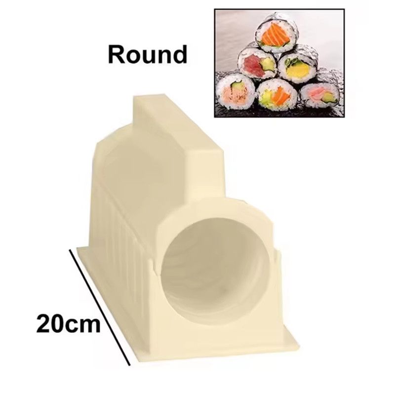 3PCS Sushi Maker Equipment Kit Plastic Kimbap Sushi Rolls Mold Round Square Heart-shaped Sushi Making Tools Cake Roll Mold