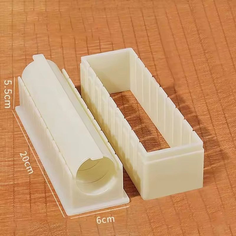 3PCS Sushi Maker Equipment Kit Plastic Kimbap Sushi Rolls Mold Round Square Heart-shaped Sushi Making Tools Cake Roll Mold