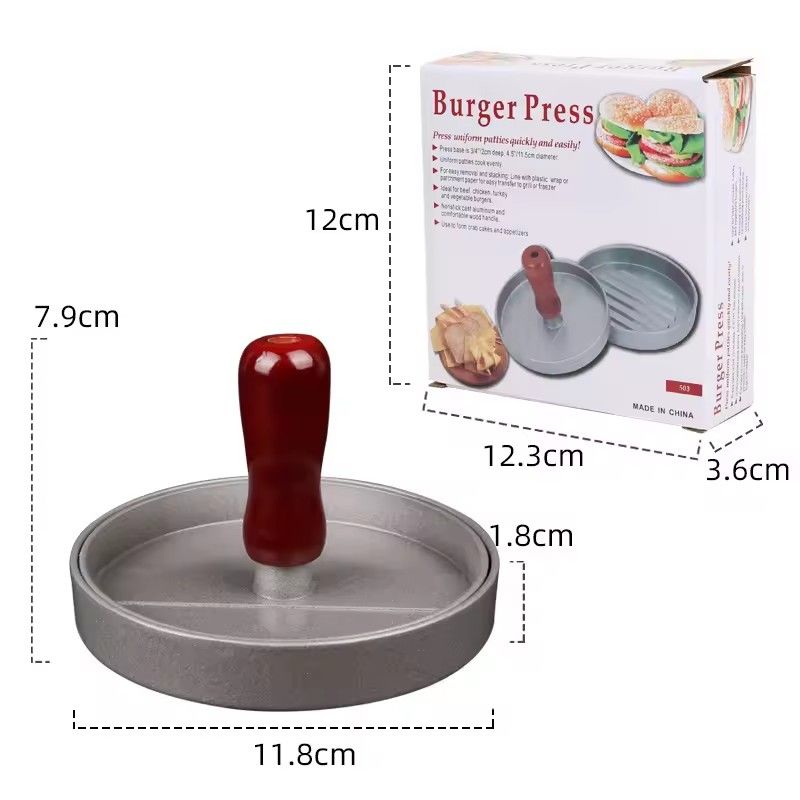 Hamburger Patty Machine Home Kitchen Burger Meat Press Making Round Patty Press Mold Creative Breakfast Patty Maker Aluminum Bur