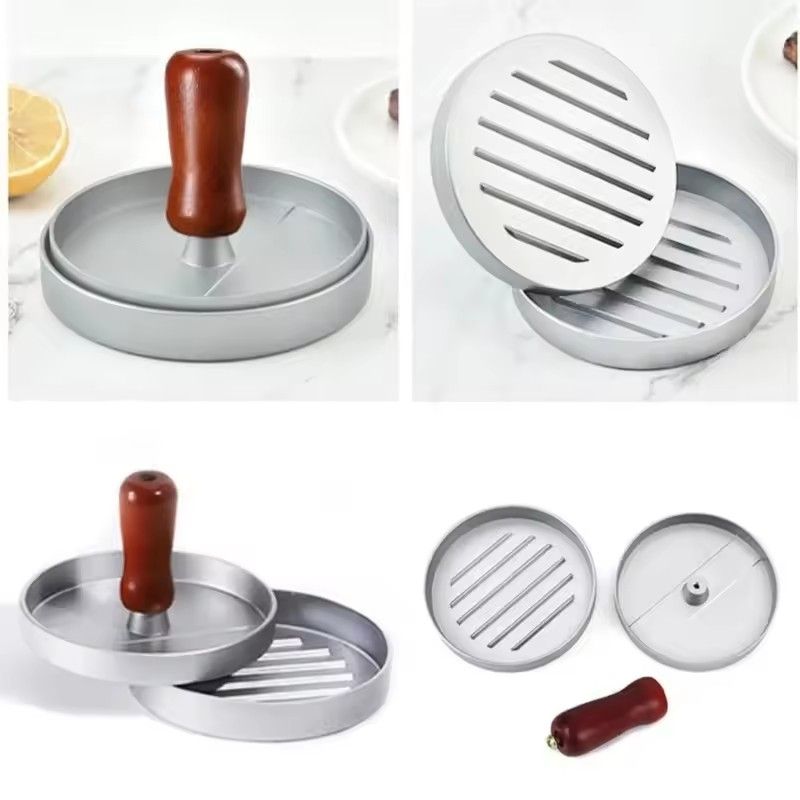 Hamburger Patty Machine Home Kitchen Burger Meat Press Making Round Patty Press Mold Creative Breakfast Patty Maker Aluminum Bur