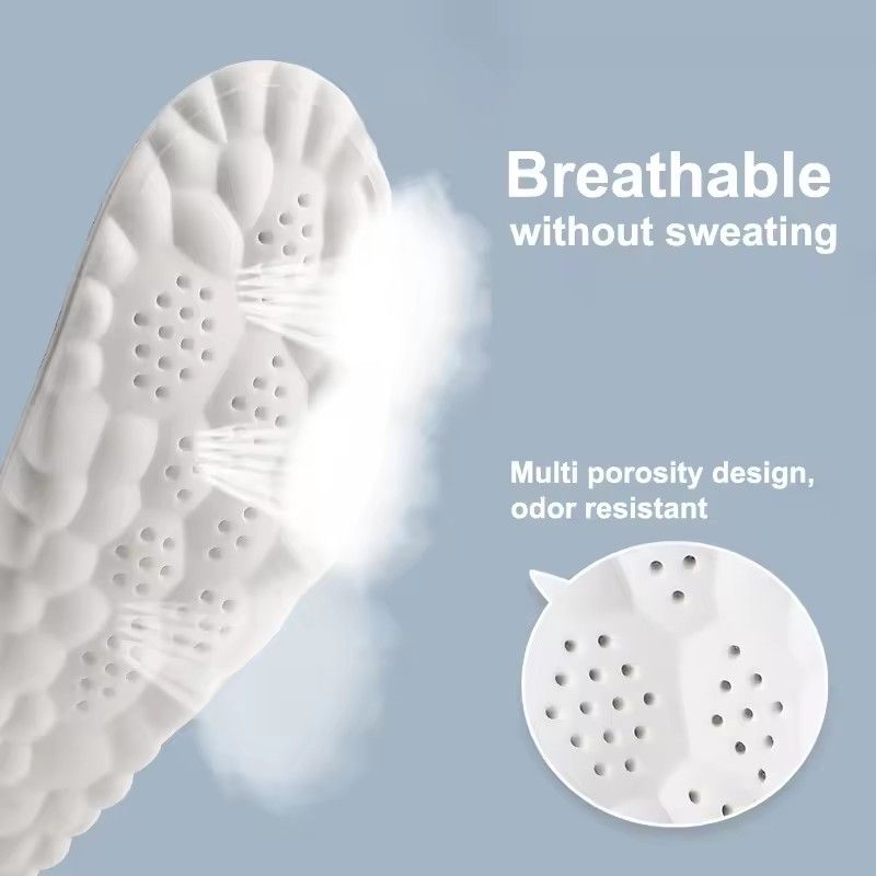1Pair High Elasticity Latex Sport Insoles Soft Shoe Pads Arch Support Orthotic Insoles Breathable Deodorant Insole