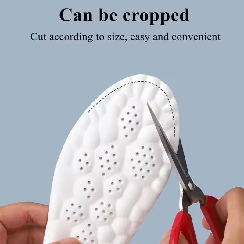 1Pair High Elasticity Latex Sport Insoles Soft Shoe Pads Arch Support Orthotic Insoles Breathable Deodorant Insole