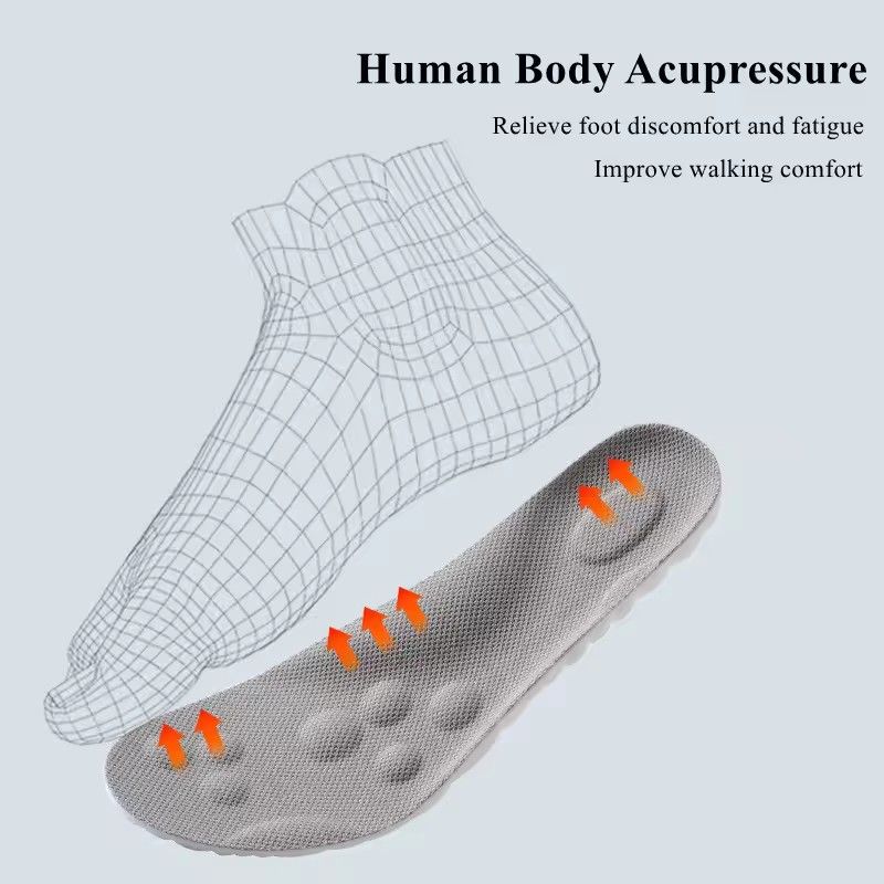 1Pair High Elasticity Latex Sport Insoles Soft Shoe Pads Arch Support Orthotic Insoles Breathable Deodorant Insole