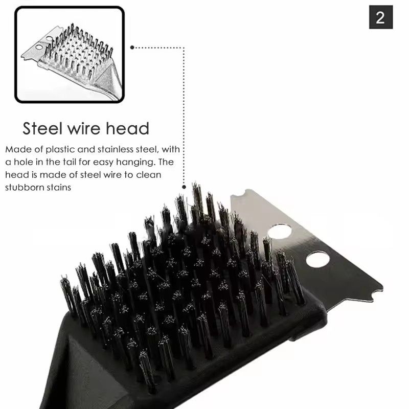 1PC BBQ Tools Stainless Steel Cleaning Brush Kitchen Tools BBQ Grill Easy To Use Cleaning Clear Hard To Remove Residue