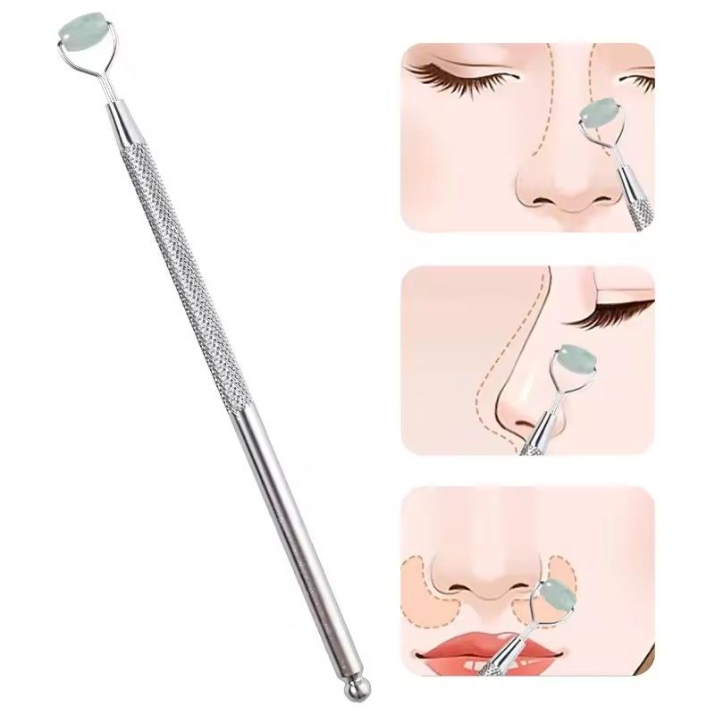1PC Natural Jade Roller Eye Massager Facial Massage and Lifting Tool Eye Skin Anti Wrinkle Lifting Beauty Scraper B2-1051