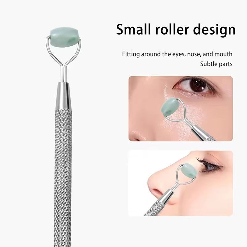 1PC Natural Jade Roller Eye Massager Facial Massage and Lifting Tool Eye Skin Anti Wrinkle Lifting Beauty Scraper B2-1051