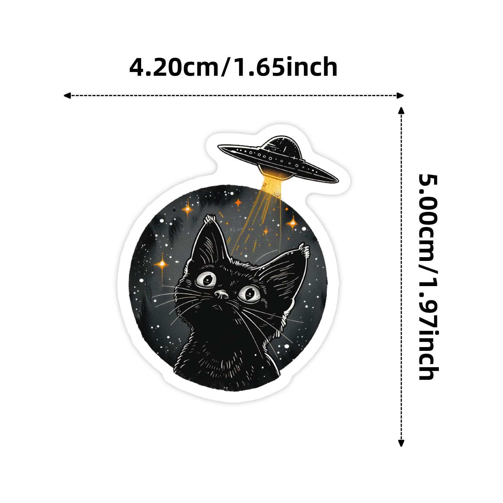 56PCS Cartoon Black Cat Stickers Cat DIY Luggage Notebook Skateboarding Motorcycle PVC Waterproof Stickers