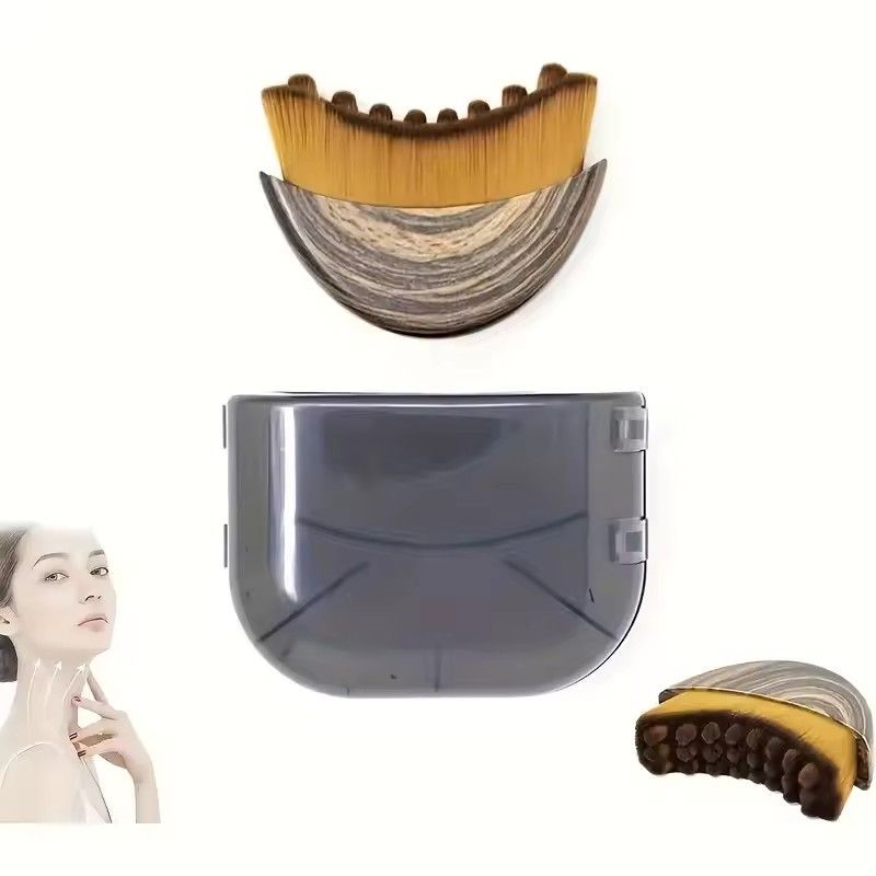 1PC  Lymphatic Contour Face Brush Dry Brushing Face Brush Lymphatic Drainage Massager for Face Chin Jawline Sculpting The Skin