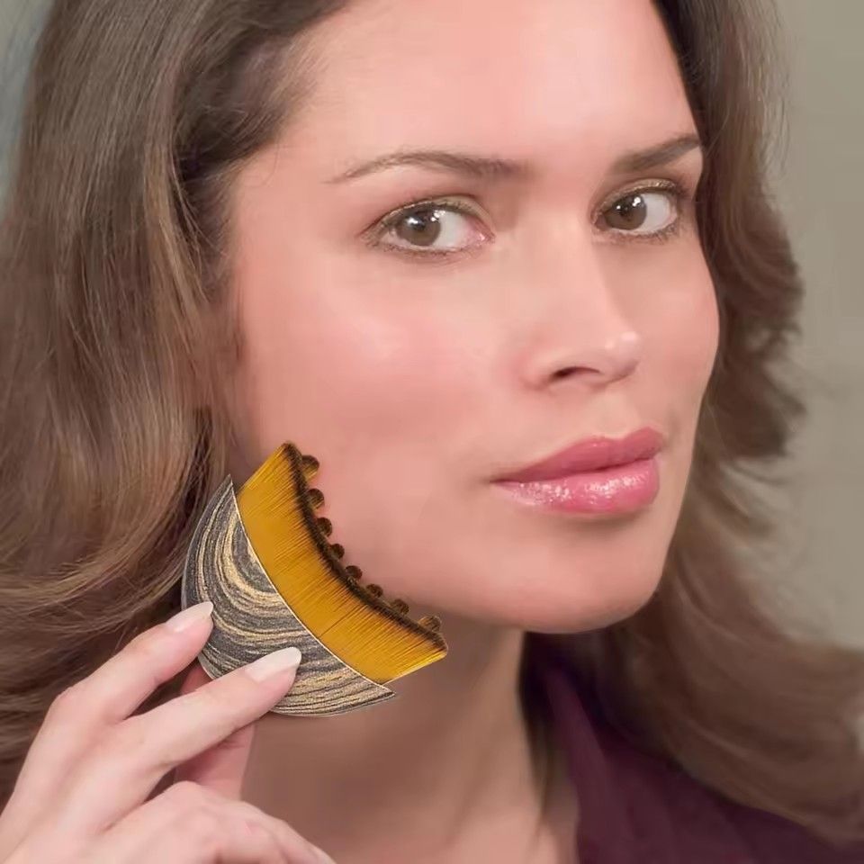 1PC  Lymphatic Contour Face Brush Dry Brushing Face Brush Lymphatic Drainage Massager for Face Chin Jawline Sculpting The Skin