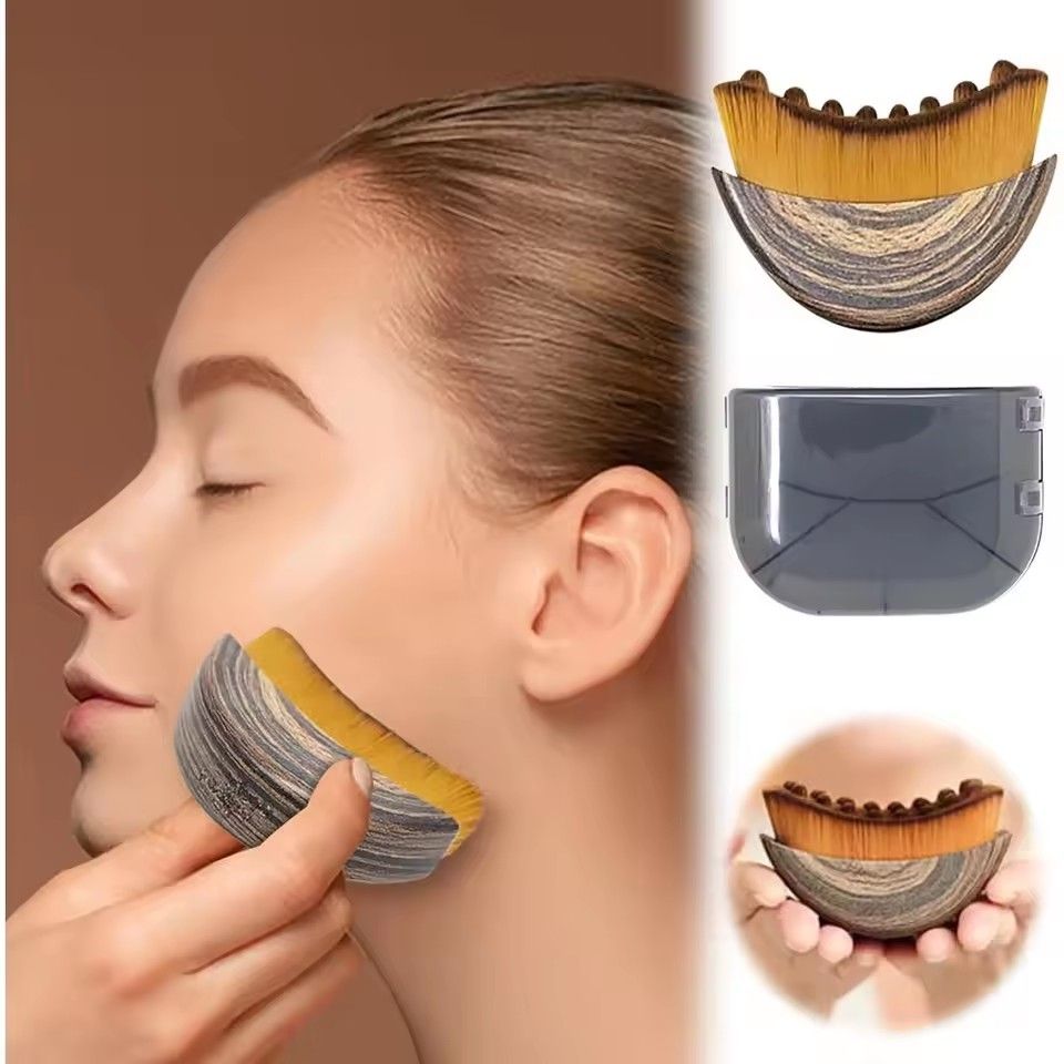 1PC  Lymphatic Contour Face Brush Dry Brushing Face Brush Lymphatic Drainage Massager for Face Chin Jawline Sculpting The Skin