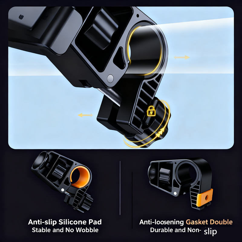 1PCElectric car navigation phone bracket suitable for motorcycle riders, car pedals, electric bicycles, shockproof phone bracket