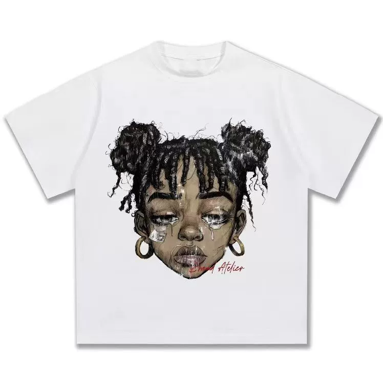 1PC  Summer pure cotton cartoon printed short sleeved men's and women's clothing, children's T-shirt, breathable top
