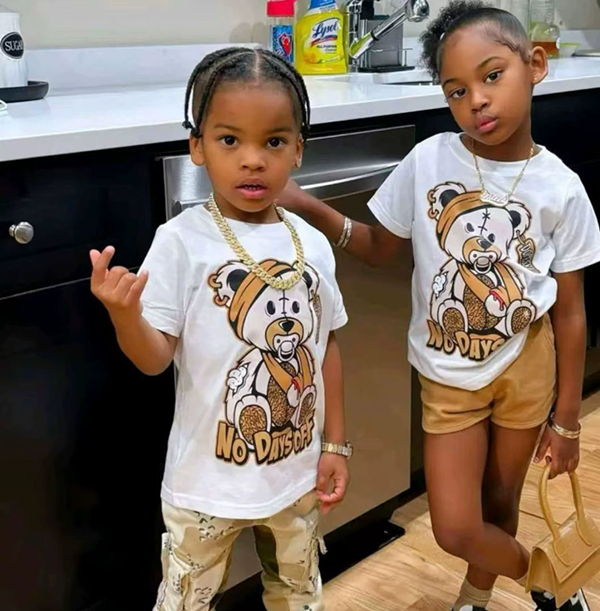 1PC  Summer pure cotton cartoon printed short sleeved men's and women's clothing, children's T-shirt, breathable top