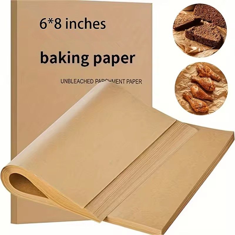 50Pcs Parchment Paper Baking Sheets Non-Stick Precut Baking Parchment Baking Paper Will Not Curl Burn Wax Paper