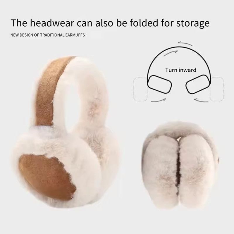 1PC Fashion Plush Earmuffs Portable Foldable Ear Warmer High-quality Winter Warm Earflap Cold Protection Soft Outdoor Ear Cover