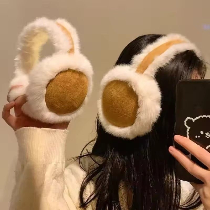 1PC Fashion Plush Earmuffs Portable Foldable Ear Warmer High-quality Winter Warm Earflap Cold Protection Soft Outdoor Ear Cover