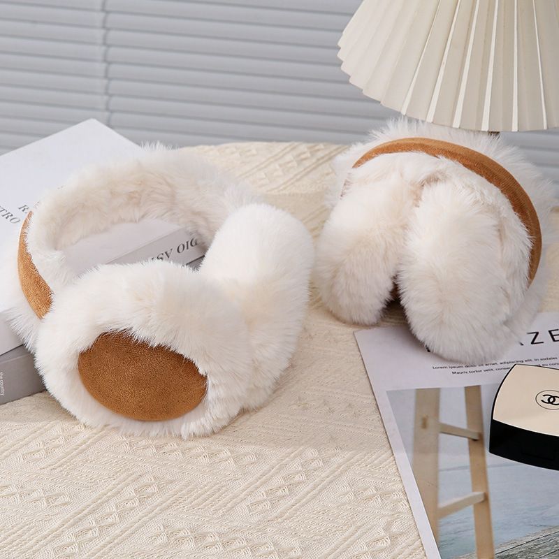 1PC Fashion Plush Earmuffs Portable Foldable Ear Warmer High-quality Winter Warm Earflap Cold Protection Soft Outdoor Ear Cover