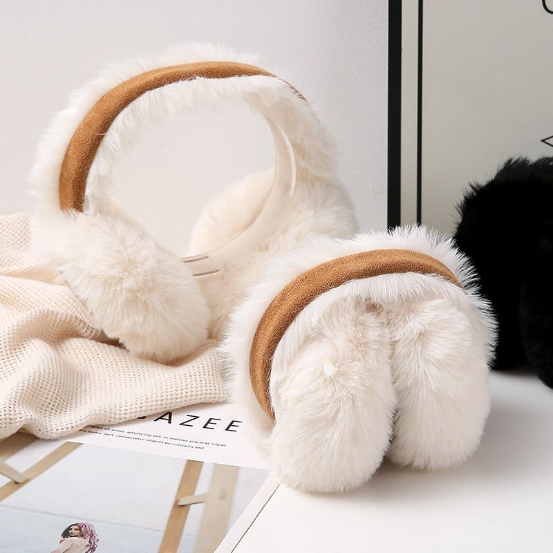 1PC Fashion Plush Earmuffs Portable Foldable Ear Warmer High-quality Winter Warm Earflap Cold Protection Soft Outdoor Ear Cover
