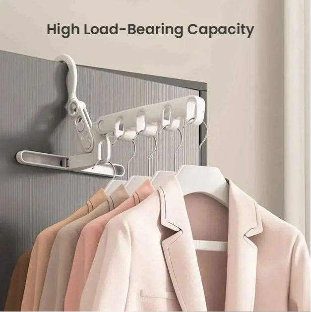 Foldable Five-hole Clothes Drying Rack Portable Travel Drying Rack for Home Use Hotels Dormitories Universal Hook Clothing Rack