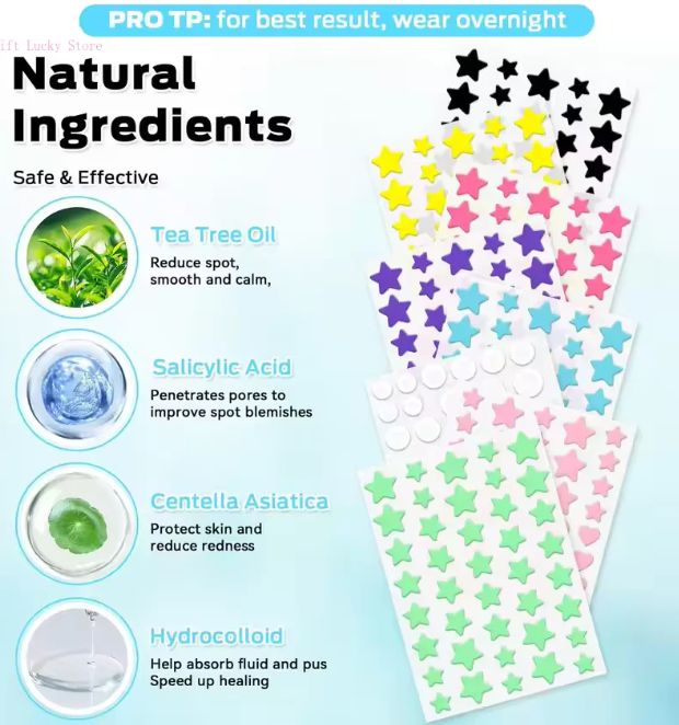 51PCS Acne Patch Facial Skin Care Fade Blemishes Pimple Marks Closed Acne Blemishes Cover Acne Pimple Repair Patch B2-1042