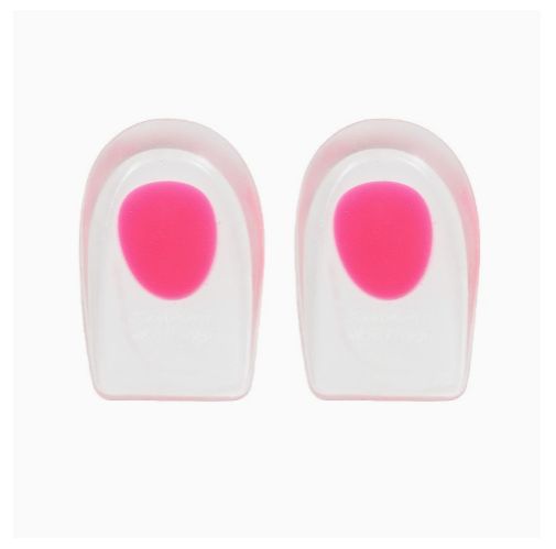 1 Pair Silicone Heel Pad Thickened Sports Cushioning U-Shaped Half Size Pad Non-Slip Invisible Inner Increase Insole