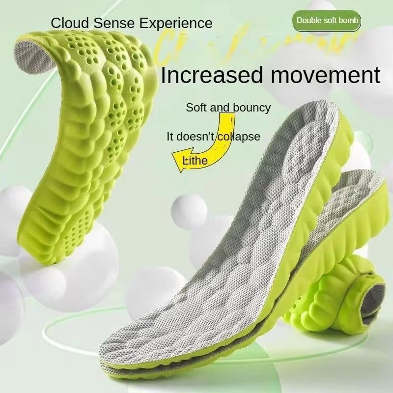1 Pair Height Increase Insoles Memory Foam Shoe Inserts Soft Comfortable Cushioning Foot Pads for Men and Women