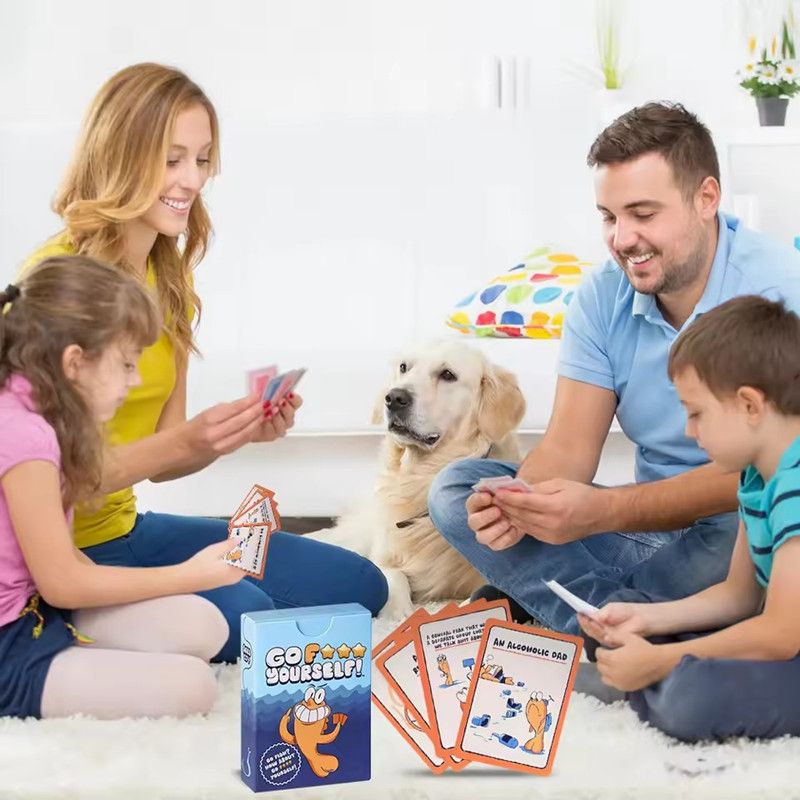 48PCS Fun Fish Card Solitaire Adult Party Table Game Two Or More Players Prank Party Interaction Family, Friends, Colleagues
