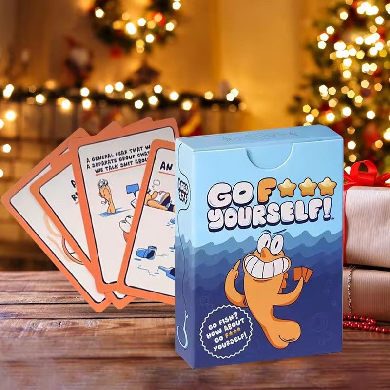 48PCS Fun Fish Card Solitaire Adult Party Table Game Two Or More Players Prank Party Interaction Family, Friends, Colleagues