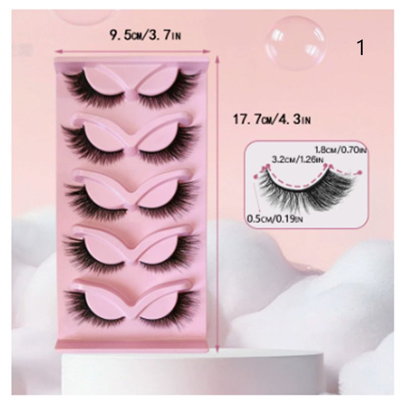 5 Pairs Cat Eyelashes Fluffy Cat Lashes Fake Eyelash Wispy Natural Look long Mink Eyelashes Strip Lashes Cat Eye Lashes view 6