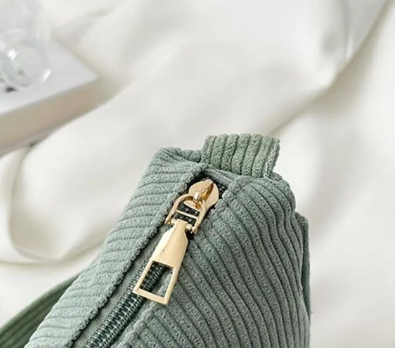 Fashion Vintage Handbags Women Autumn Winter Corduroy Underarm Bag Zipper Shoulder Small Bags Female Soft Casual Clutch Handbag