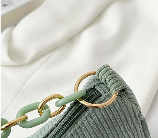 Fashion Vintage Handbags Women Autumn Winter Corduroy Underarm Bag Zipper Shoulder Small Bags Female Soft Casual Clutch Handbag