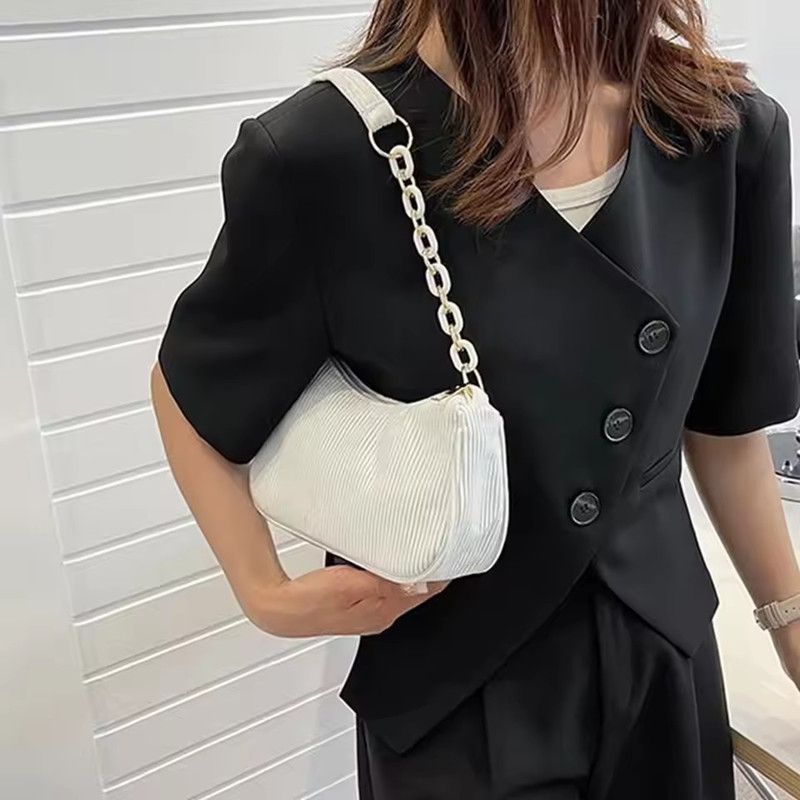 Fashion Vintage Handbags Women Autumn Winter Corduroy Underarm Bag Zipper Shoulder Small Bags Female Soft Casual Clutch Handbag