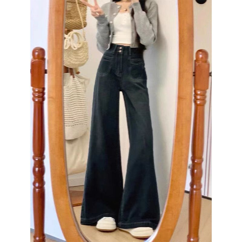 Woman Trousers Jeans For Women High Waist Plus Size Big Large Curvy Figure Female Denim Fashion Comfortable Basic Simple