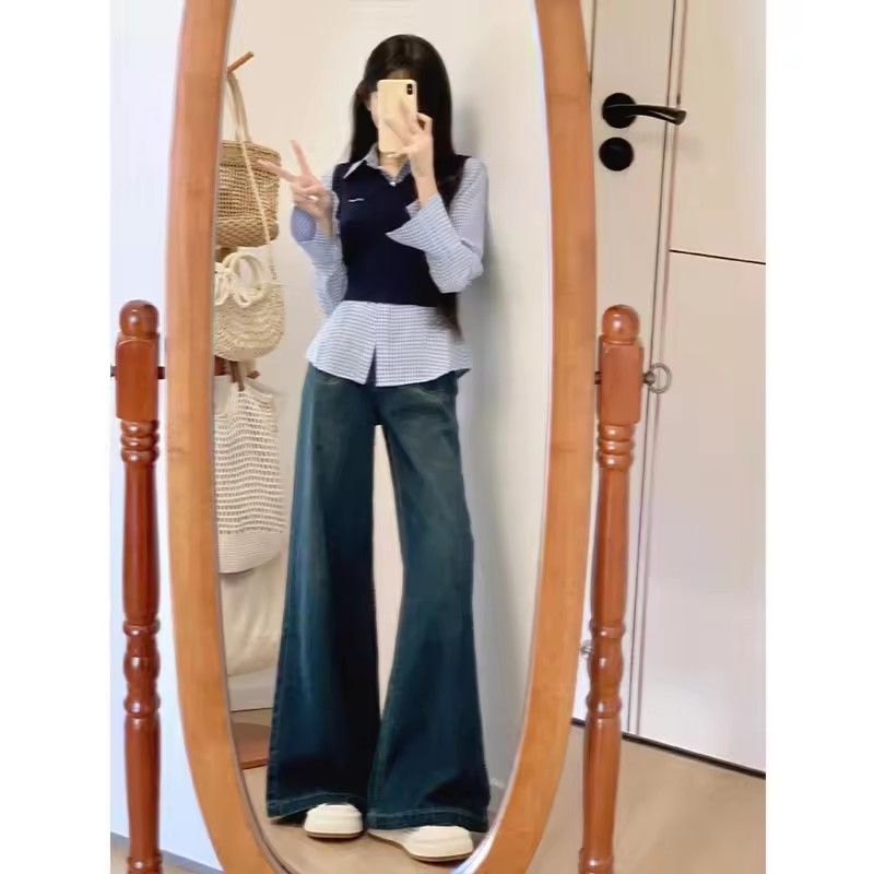 Woman Trousers Jeans For Women High Waist Plus Size Big Large Curvy Figure Female Denim Fashion Comfortable Basic Simple