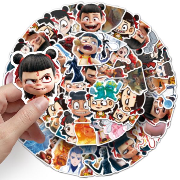 89Pcs Classic Anime Nezha Doodle Stickers for Guitar Notebook Luggage DIY Waterproof Stickers For Kids Gifts