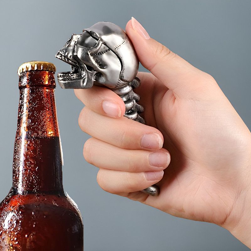 1PC Alloy Skull Bottle Opener Halloween Funny Creative Personalised Beer Can Opener Multifunctional Kitchen Gadgets Kitchen Tool