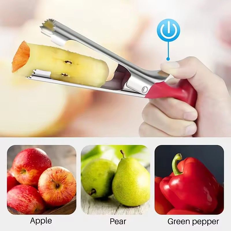 1pc Stainless Steel Apple Corer Fruit Seed Core Remover Fruit Cutter Seeder Slicer Durable Kitchen Gadgets Vegetable Tools