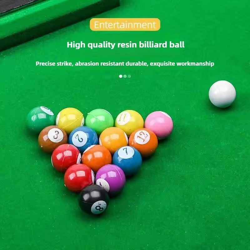 Mini Pool Table Game Tabletop Desktop Sports Billiards Board Party Game Mini Tabletop Set Toy Gift for Parent Child Interactive